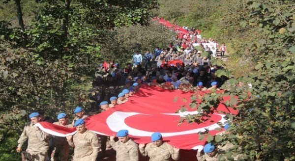 Giresun’da şehitlere vefa yürüyüşü gerçekleştirildi