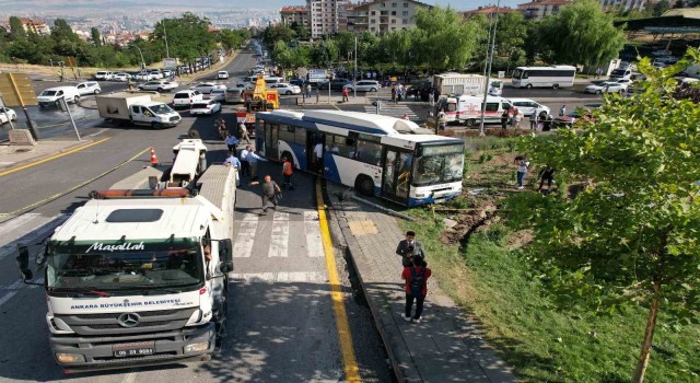 Ankaradaki otobüs kazasının tanığı o anları anlattı: “Şoför, araçlara çarpmamak için ani frenle manevra yaptı”