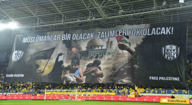 Ankaragücü taraftarından Filistine destek