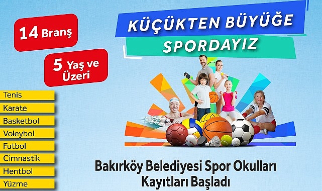 Bakırköy Belediyesi'nin Kış Spor Okulları Kayıtları Devam Ediyor