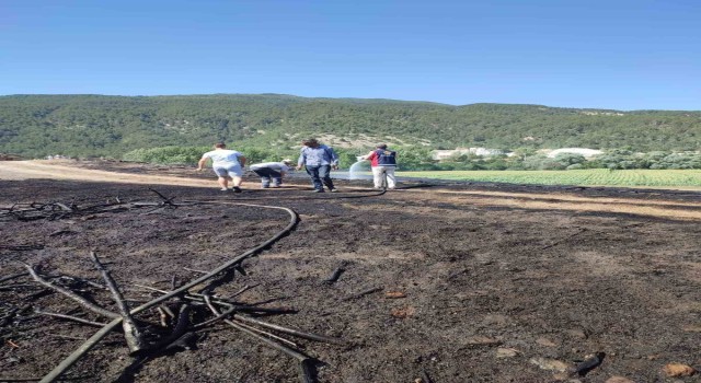 Boluda otluk arazide çıkan yangın söndürüldü