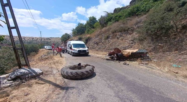 Çorum'da traktör 30 metrelik şarampole uçtu: 1 ölü