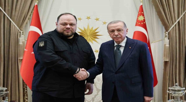 Cumhurbaşkanı Recep Tayyip Erdoğan, Ukrayna Meclis Başkanı Ruslan Stefanchuku kabul etti.