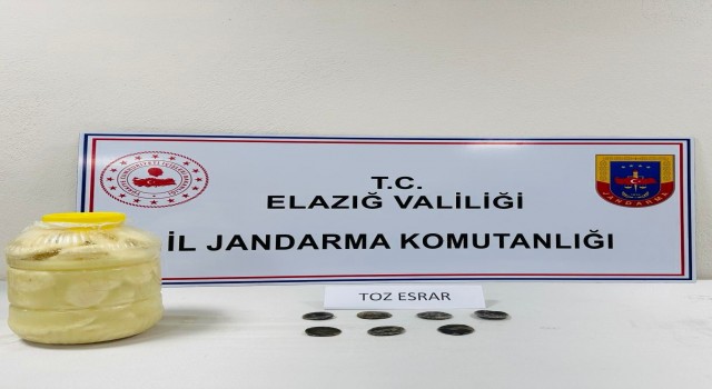 Elazığda peynir bidonu içerisinde uyuşturucu madde ele geçirildi