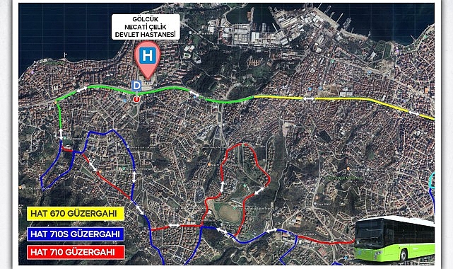 Gölcük'te yeni hastane için 3 hatta güzergah değişikliği