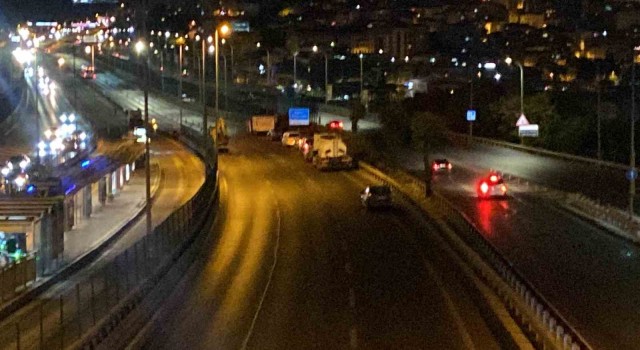 Haliç Köprüsünde asfalt yenileme çalışması: Ankara istikameti trafiğe kapatıldı