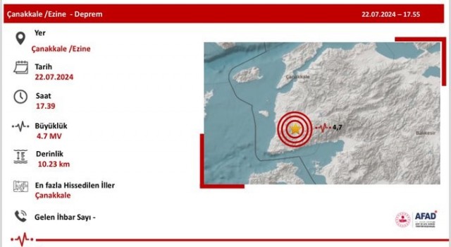 İçişleri Bakanı Yerlikayadan Çanakkaledeki depreme ilişkin açıklama