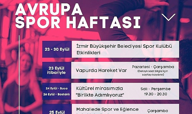 İzmir Avrupa Spor Haftası'na hazır