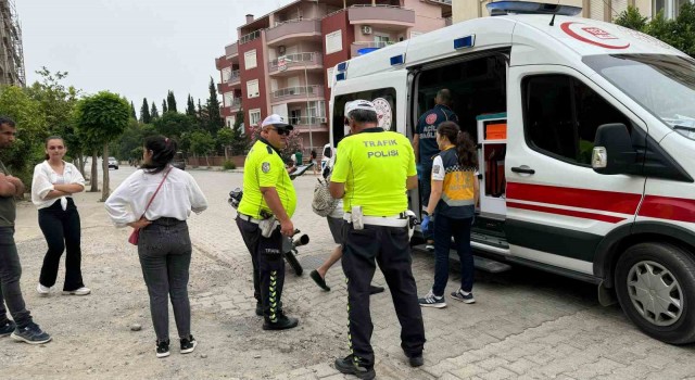 Kaza yapan alkollü motosiklet sürücüsü yaralandı