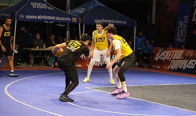 Konya'da 3x3 Basketbol Turnuvası Heyecanı Yaşandı