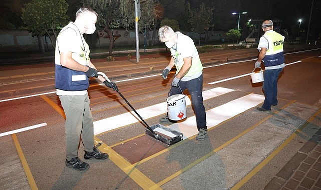 Nilüfer ekipleri gece mesaisinde