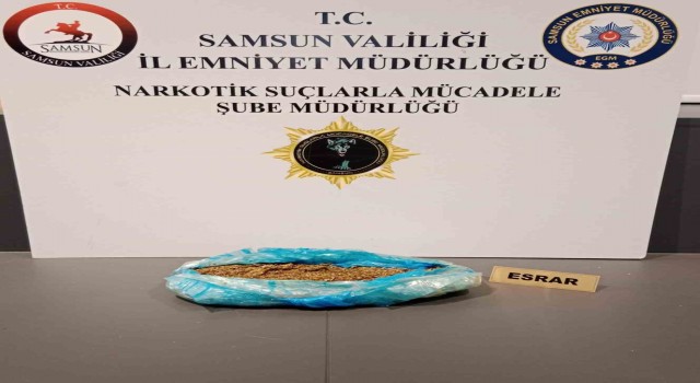 Samsunda 665 gram esrar ele geçirildi