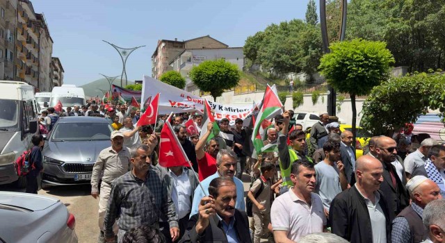 Şemdinlide İsrailin soykırımı kınandı