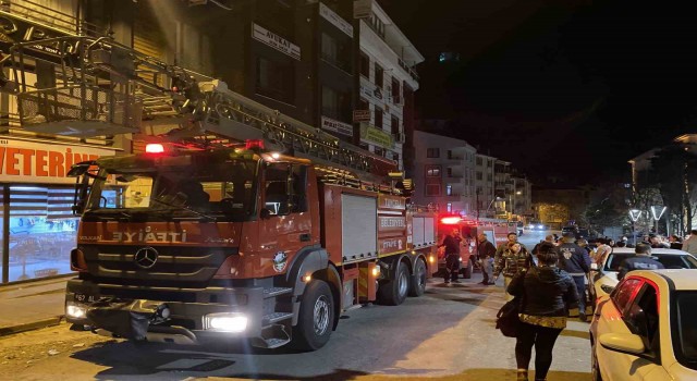 Tuncelide bina boşluğunda yangın: Mahsur kalan evcil hayvanları itfaiye kurtardı