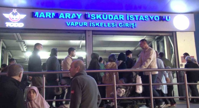 Üsküdar Marmarayda bayram yoğunluğu